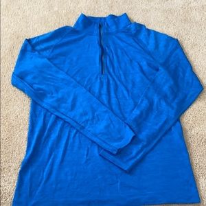 Blue 1/4 zip lulu long sleeve